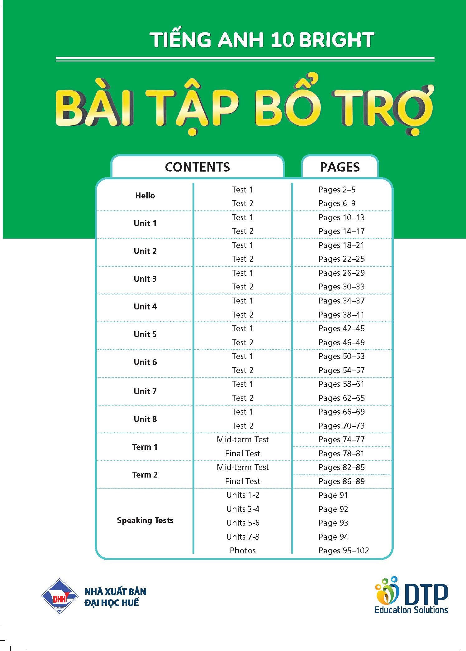 Bài tập bổ trợ Tiếng Anh Bright