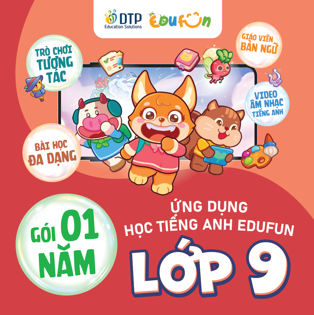 Ứng dụng học Tiếng Anh Edufun - Cấp Trung học cơ sở
