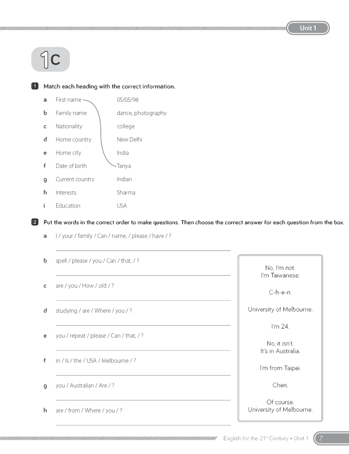 C21 - English for the 21st Century 2nd Edition