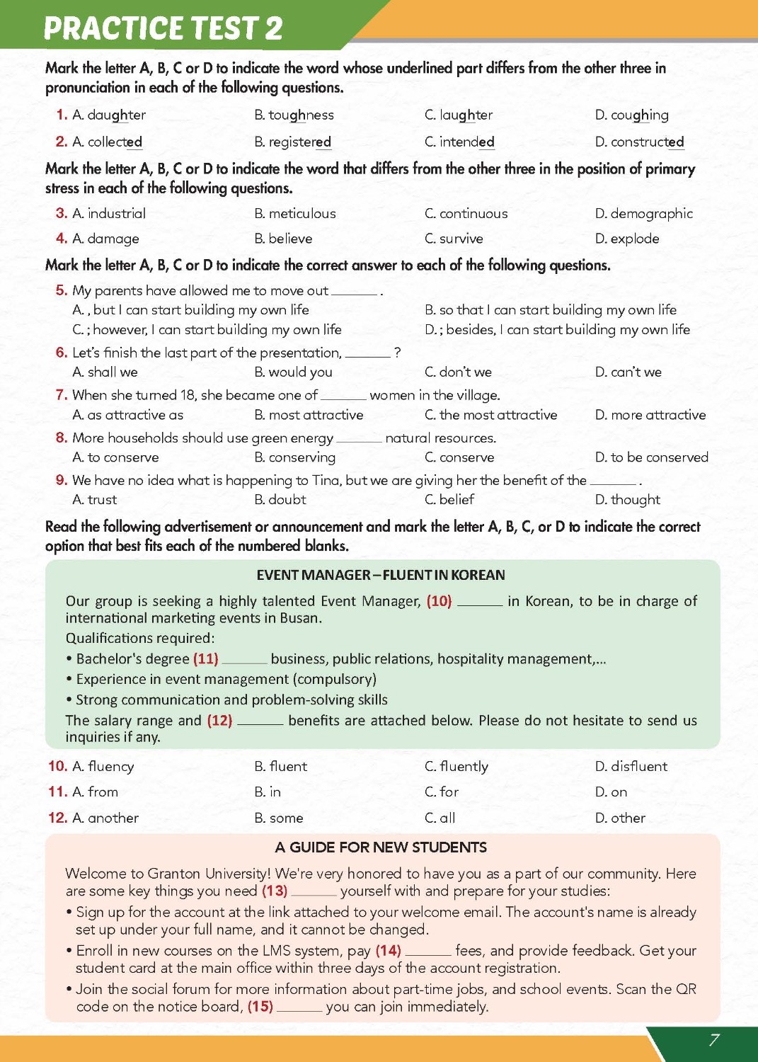 Bồi Dưỡng Tiếng Anh