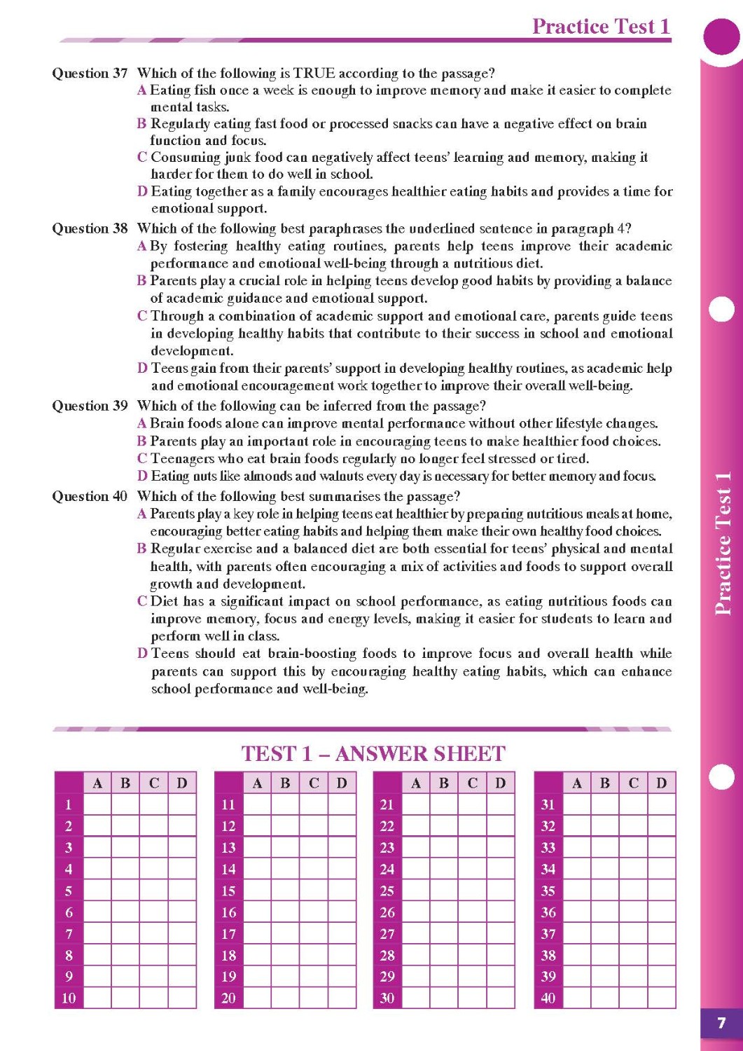 Practice Tests Grade 10-12