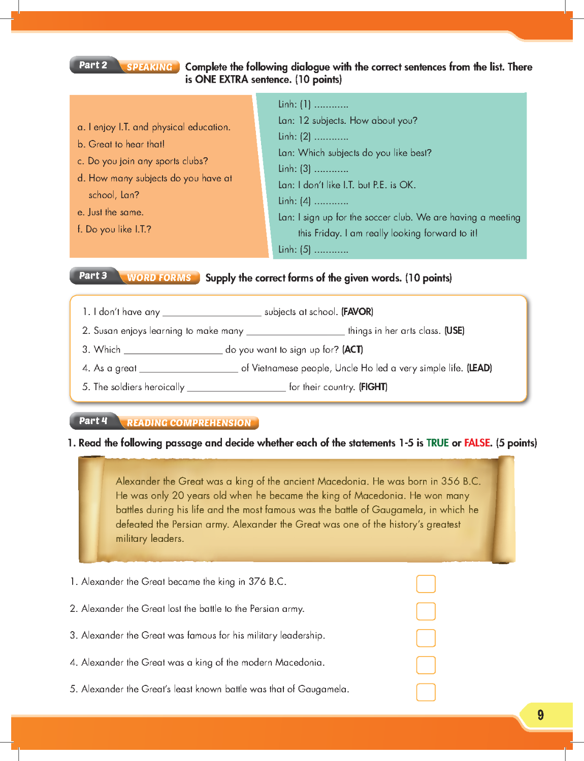 Practice Tests Grade 6-9