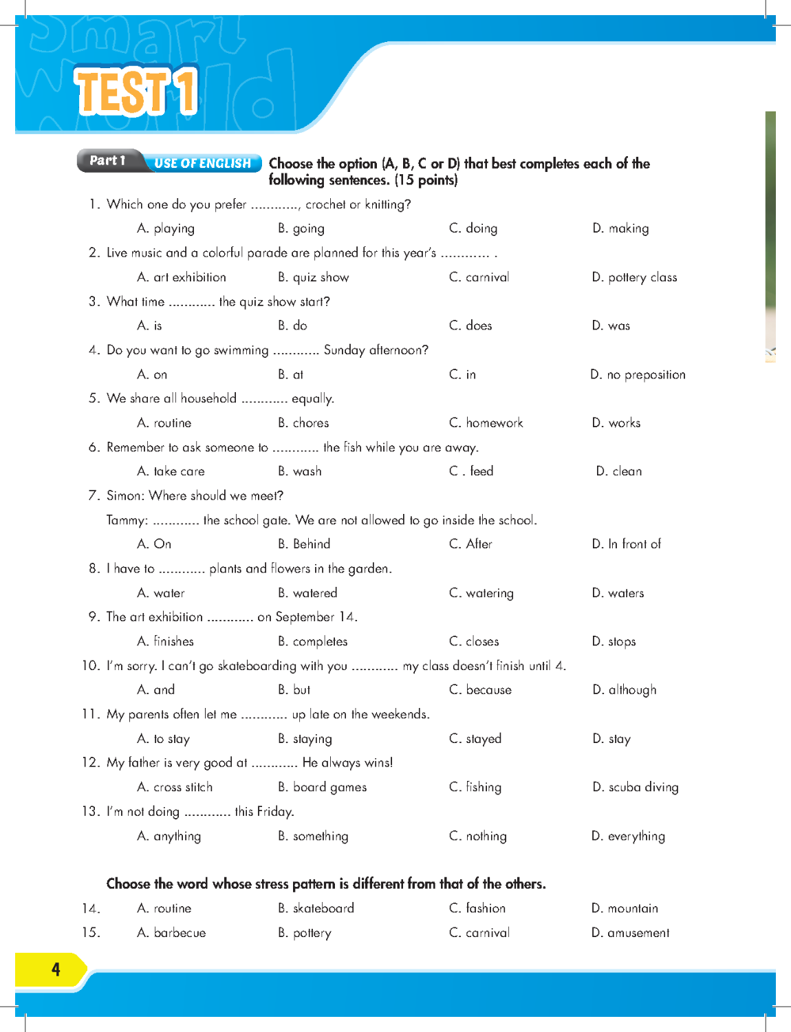 Practice Tests Grade 6-9